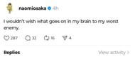Naomi Osaka on Threads
